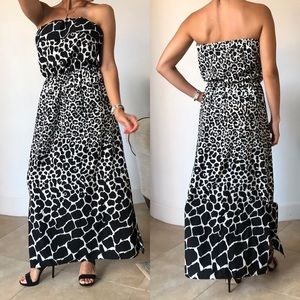 Speed Control Maxi Strapless Dress in Animal Print